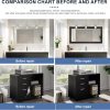 TIANLDD Black Wood Grain Self Adhesive Wallpaper Border-1