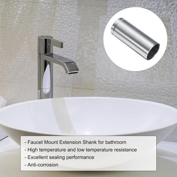 uxcell Faucet Extension Shank Stainless Steel Mounting Kit-5