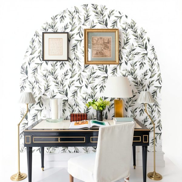 Livebor Leaf Peel Stick Wallpaper Green Vinyl Self Adhesive-5