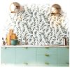Livebor Leaf Peel Stick Wallpaper Green Vinyl Self Adhesive-2