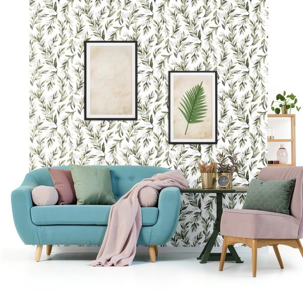 Livebor Leaf Peel Stick Wallpaper Green Vinyl Self Adhesive-7