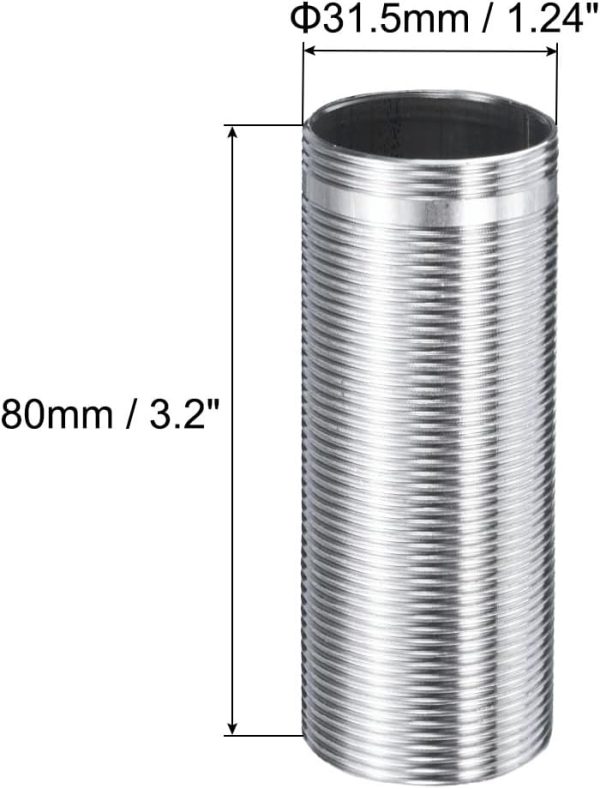 uxcell Faucet Extension Shank Stainless Steel Mounting Kit-1