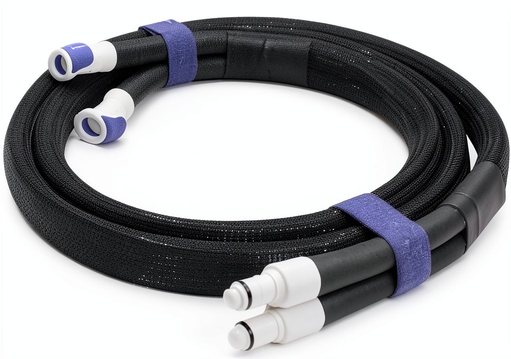 COMPCOOLER silicon tubing with CPC fittings in a home plumbing setup