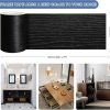 TIANLDD Black Wood Grain Self Adhesive Wallpaper Border-2