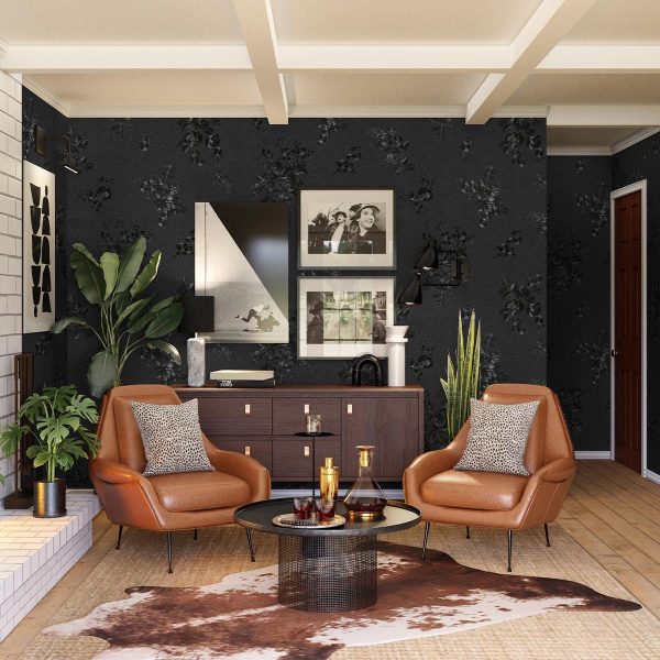 Lativo Black Self Adhesive Wallpaper Vinyl Space Design-1