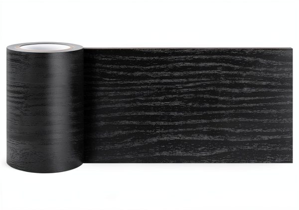 TIANLDD Black Self Adhesive Wallpaper Border Wood Grain-2