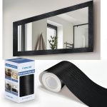 TIANLDD Black Wood Grain Self Adhesive Wallpaper Border-0