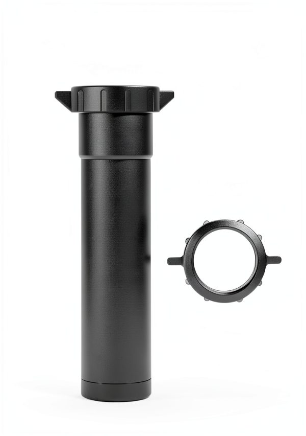 Westbrass Black Poly Faucet Extension Tube 1-1/2" x 6" Slip Joint-1