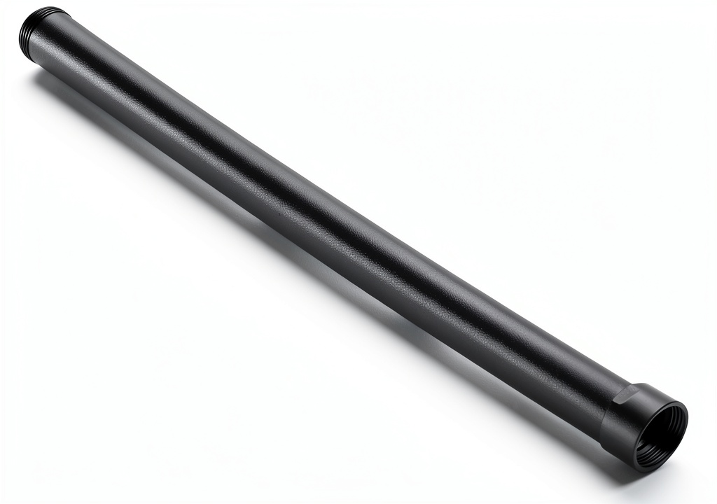 Installing Gotonovo matte black shower extension tube on a bathroom wall