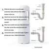 MADOL 1-1/2" Faucet Extension Tube 15" Flexible Connector White-3