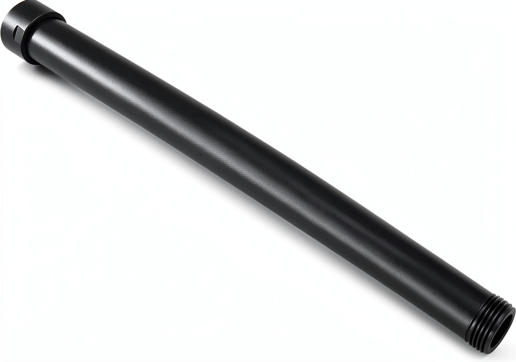 Installing Gotonovo Matte Black Shower Faucet Extension Tube 12 Inch Brass Bar on a bathroom vanity