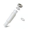 MADOL 1-1/2" Faucet Extension Tube 15" Flexible Connector White-1