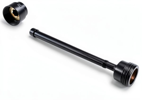 Gotonovo Matte Black Shower Faucet Extension Tube 12 Inch Brass Bar-4
