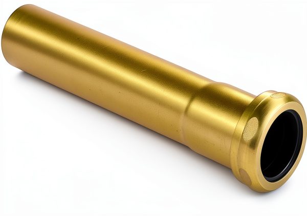 Fipoque 8 Inch Brass Slip Joint Extension Tube 18 Gauge Brushed Gold-0