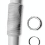 MADOL 1-1/2" Faucet Extension Tube 15" Flexible Connector White-0