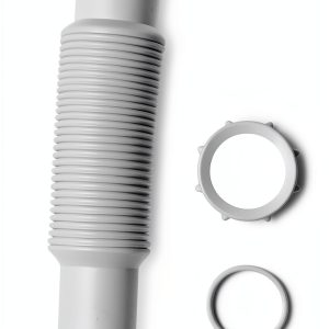 MADOL 1-1/2" Faucet Extension Tube 15" Flexible Connector White-0