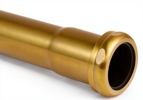 Fipoque 8 Inch Brass Slip Joint Extension Tube 18 Gauge Brushed Gold-1