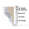 MADOL 1-1/2" Faucet Extension Tube 15" Flexible Connector White-4