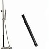Gotonovo Matte Black Shower Faucet Extension Tube 12 Inch Brass Bar-3