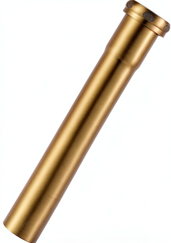 Fipoque 8 Inch Brass Slip Joint Extension Tube 18 Gauge Brushed Gold-4