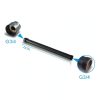 gotonovo 16 Inch Shower Extension Tube Matte Black Brass Tub Mount-5