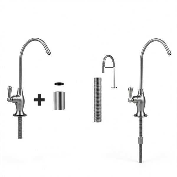 RO Faucet Extension Metpure 3 Inch Chrome Brass Stem Extender-3