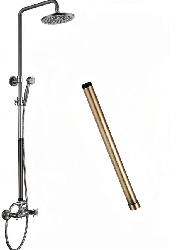 Faucet Extension Tube Bar gotonovo Solid Brass 12‑Inch Antique-3