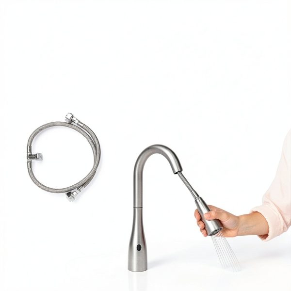 Bathroom Faucet Hose 114299 Silver for Moen by Hugexpen Braided-5
