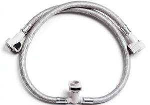 Bathroom Faucet Hose 114299 Silver for Moen by Hugexpen Braided-0