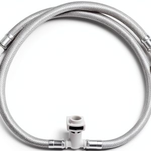 Bathroom Faucet Hose 114299 Silver for Moen by Hugexpen Braided-0