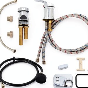 Shampoo Bowl Faucet Femitu Kit Vacuum Breaker & Sprayer Hose – Silver-0