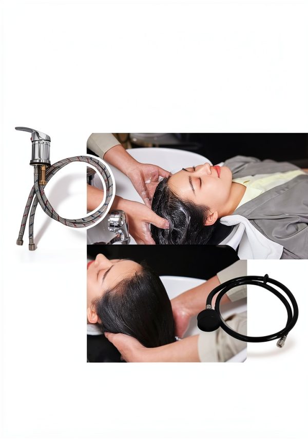 Shampoo Bowl Faucet Femitu Kit Vacuum Breaker & Sprayer Hose – Silver-1
