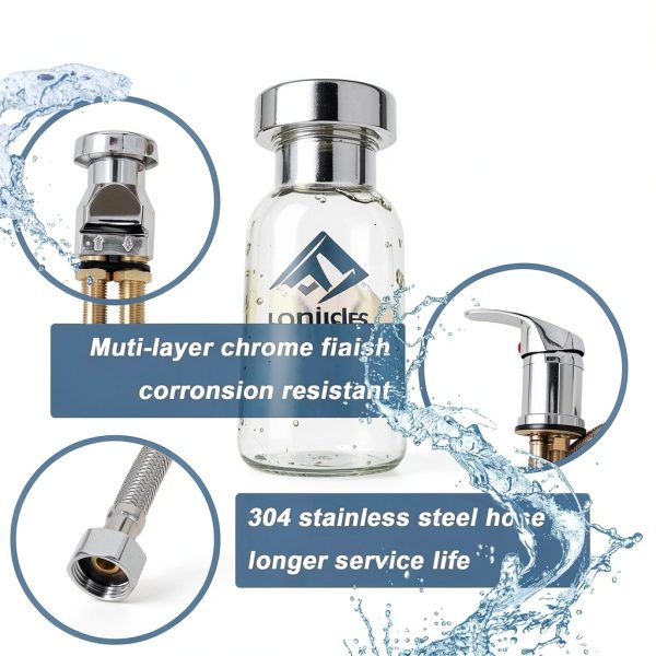 Shampoo Bowl Faucet Femitu Kit Vacuum Breaker & Sprayer Hose – Silver-2